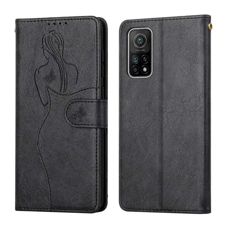For Xiaomi Mi 10T 5G / 10T Pro 5G Beauty Girl Embossing Pattern Horizontal Flip Leather Case with Holder & Card Slot & Wallet & Photo Frame