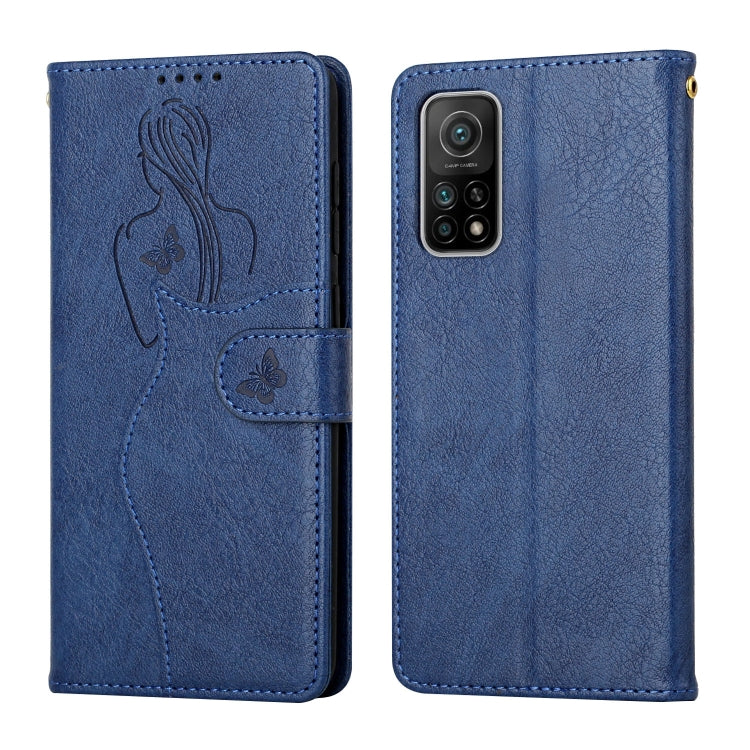 For Xiaomi Mi 10T 5G / 10T Pro 5G Beauty Girl Embossing Pattern Horizontal Flip Leather Case with Holder & Card Slot & Wallet & Photo Frame