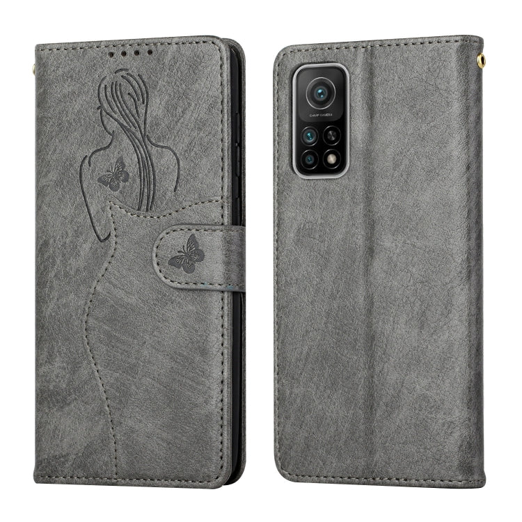 For Xiaomi Mi 10T 5G / 10T Pro 5G Beauty Girl Embossing Pattern Horizontal Flip Leather Case with Holder & Card Slot & Wallet & Photo Frame