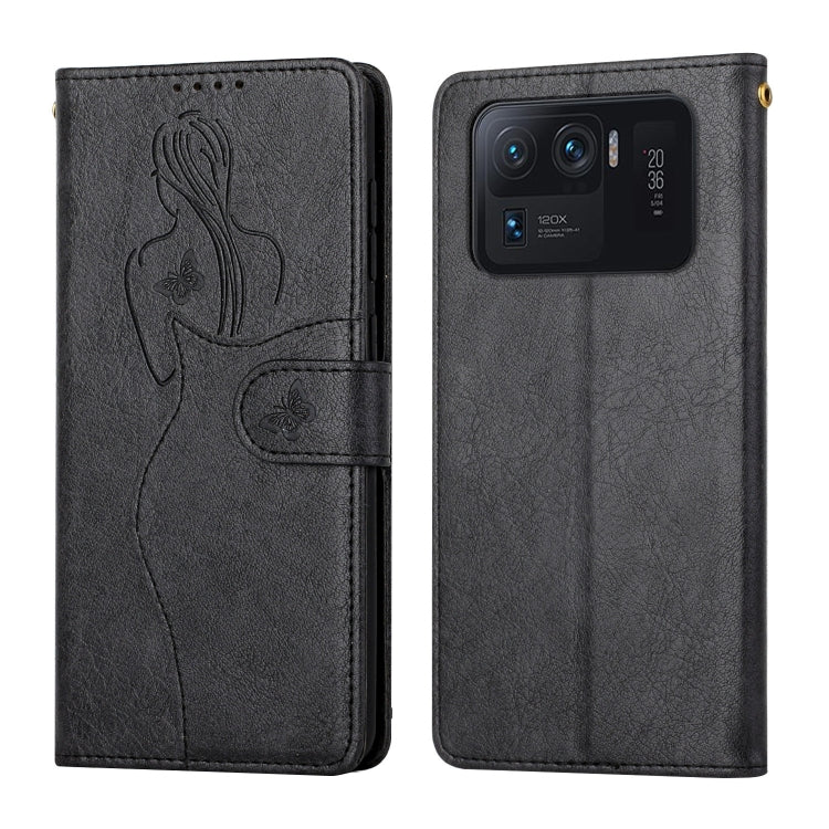 For Xiaomi Mi 11 Ultra Beauty Girl Embossing Pattern Horizontal Flip Leather Case with Holder & Card Slot & Wallet & Photo Frame