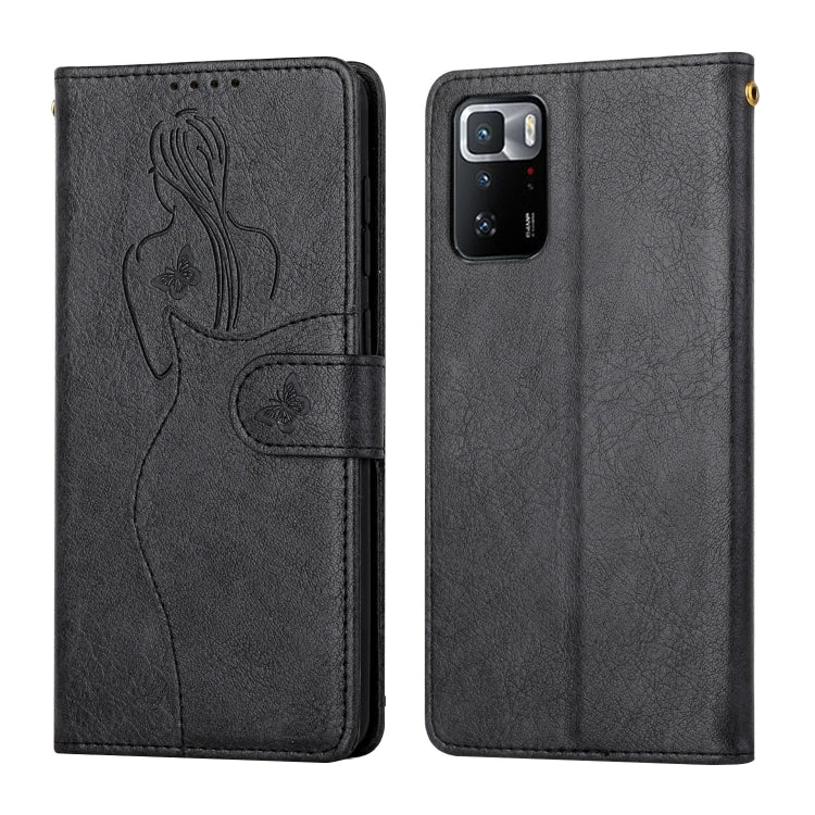 For Xiaomi Poco X3 GT Beauty Girl Embossing Pattern Horizontal Flip Leather Case with Holder & Card Slot & Wallet & Photo Frame