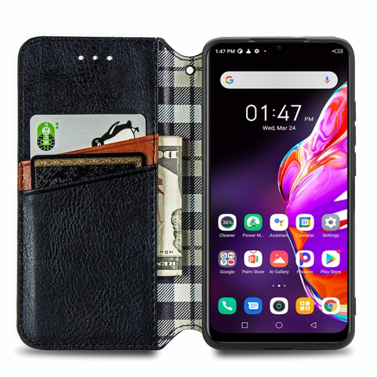 For Infinix Hot 10T Cubic Grid Pressed Horizontal Flip Magnetic PU Leather Case with Holder & Card Slots & Wallet