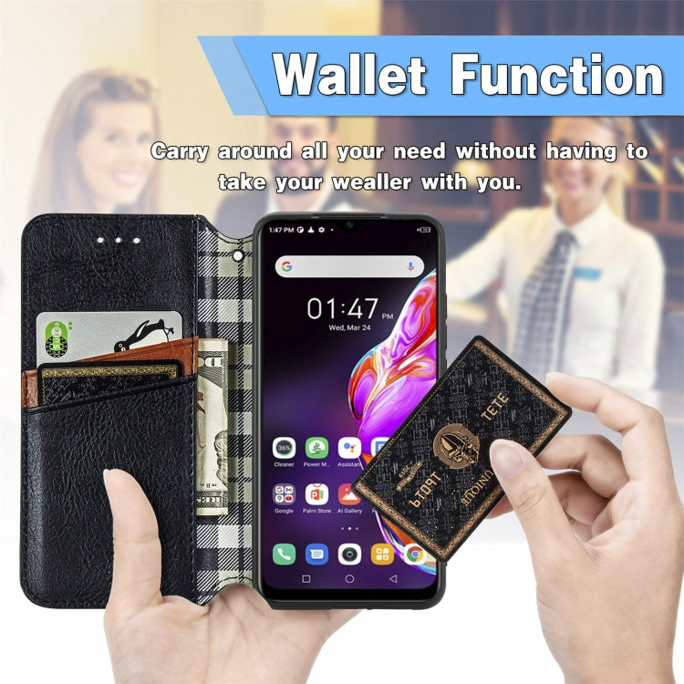 For Infinix Hot 10T Cubic Grid Pressed Horizontal Flip Magnetic PU Leather Case with Holder & Card Slots & Wallet