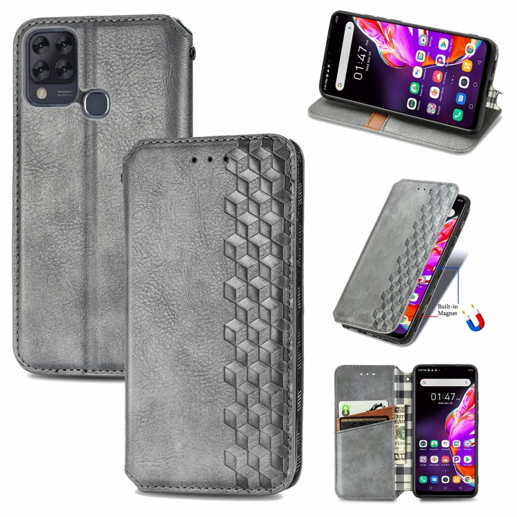For Infinix Hot 10T Cubic Grid Pressed Horizontal Flip Magnetic PU Leather Case with Holder & Card Slots & Wallet