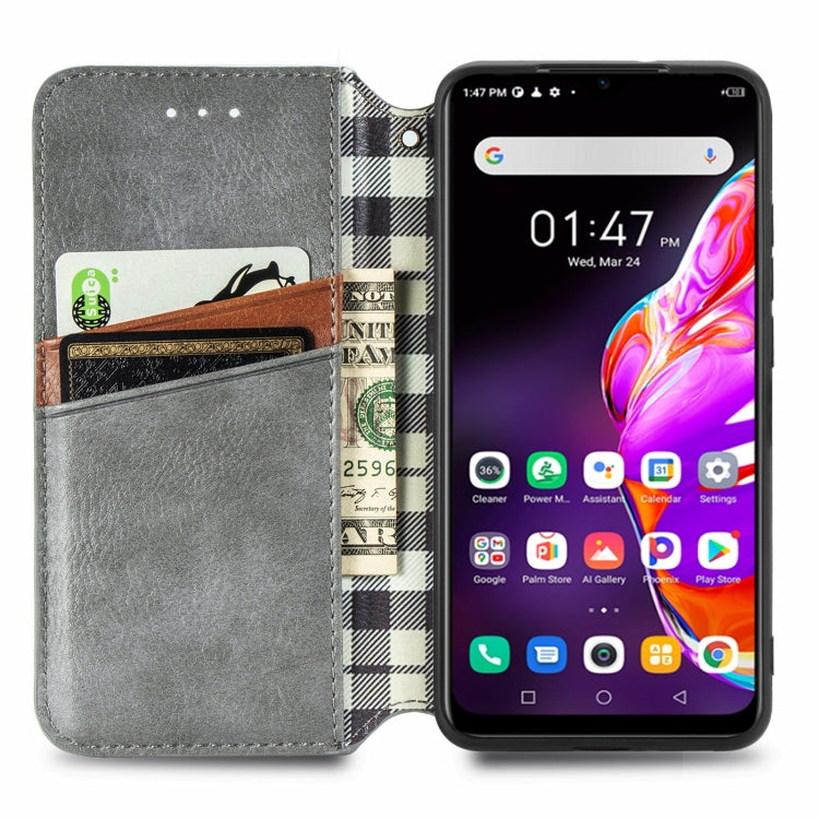 For Infinix Hot 10T Cubic Grid Pressed Horizontal Flip Magnetic PU Leather Case with Holder & Card Slots & Wallet