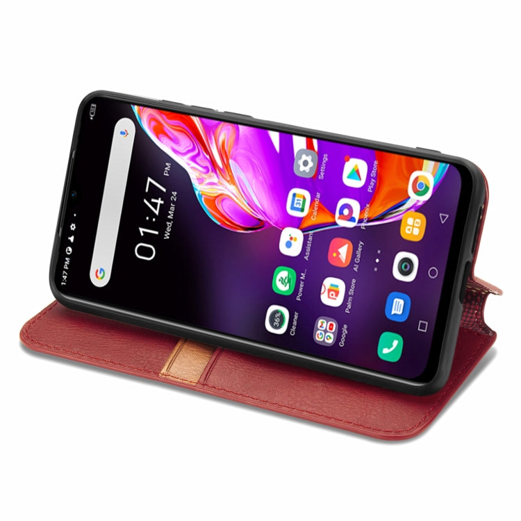 For Infinix Hot 10T Cubic Grid Pressed Horizontal Flip Magnetic PU Leather Case with Holder & Card Slots & Wallet