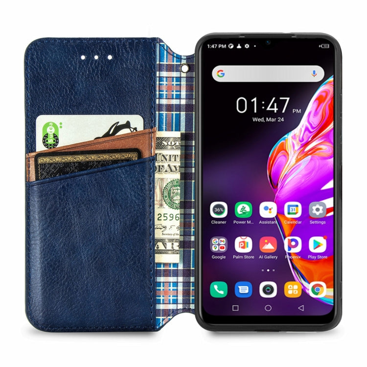 For Infinix Hot 10T Cubic Grid Pressed Horizontal Flip Magnetic PU Leather Case with Holder & Card Slots & Wallet