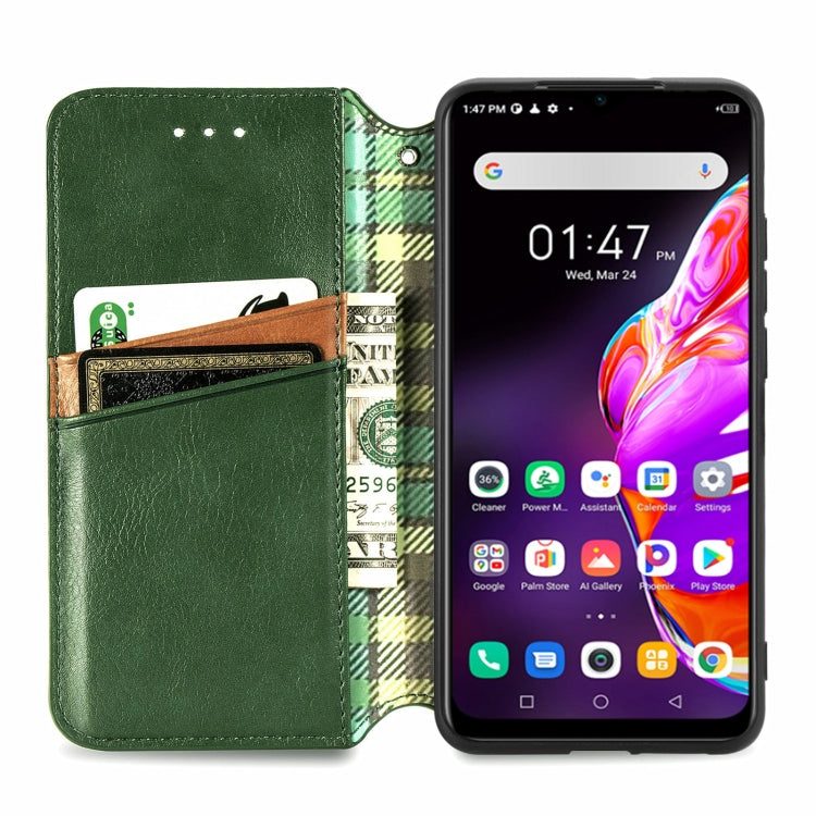 For Infinix Hot 10T Cubic Grid Pressed Horizontal Flip Magnetic PU Leather Case with Holder & Card Slots & Wallet