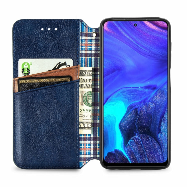 For Infinix Note 10 Pro Cubic Grid Pressed Horizontal Flip Magnetic PU Leather Case with Holder & Card Slots & Wallet