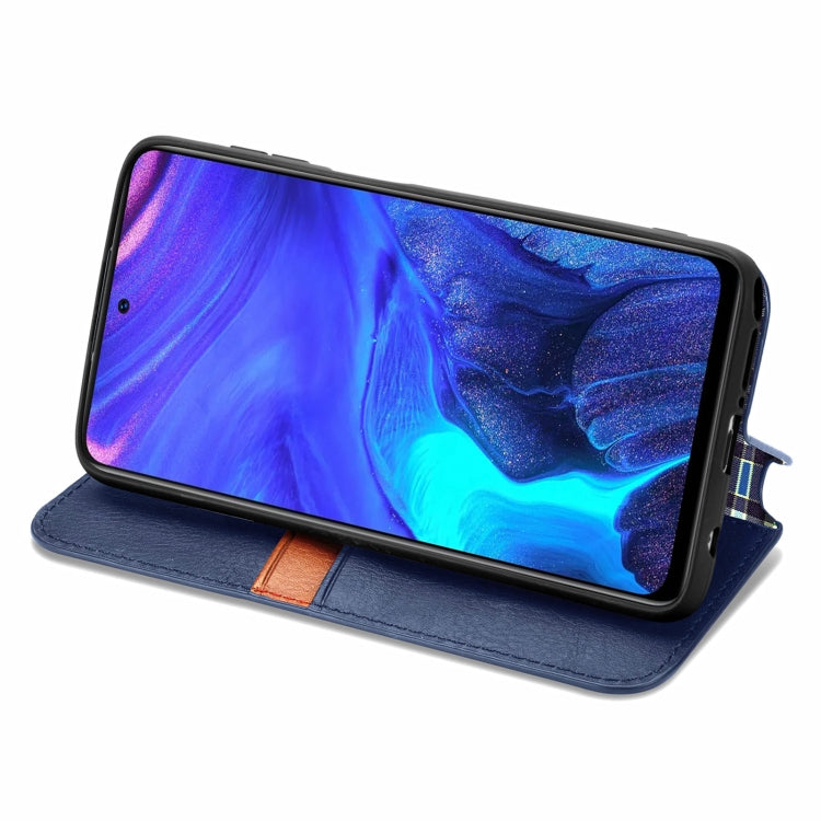 For Infinix Note 10 Pro Cubic Grid Pressed Horizontal Flip Magnetic PU Leather Case with Holder & Card Slots & Wallet