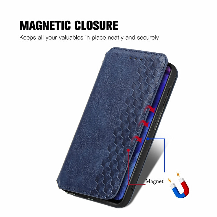 For Infinix Note 10 Pro Cubic Grid Pressed Horizontal Flip Magnetic PU Leather Case with Holder & Card Slots & Wallet