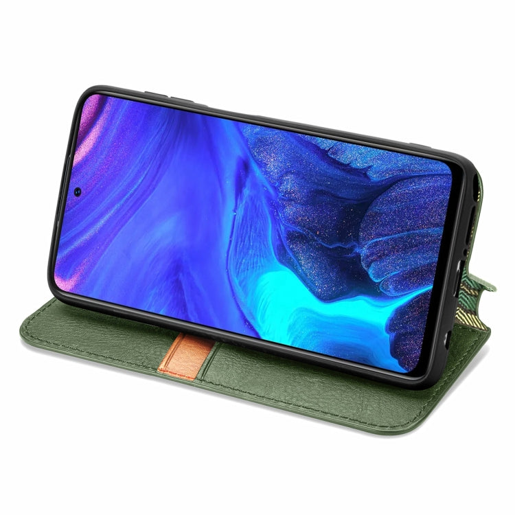 For Infinix Note 10 Pro Cubic Grid Pressed Horizontal Flip Magnetic PU Leather Case with Holder & Card Slots & Wallet