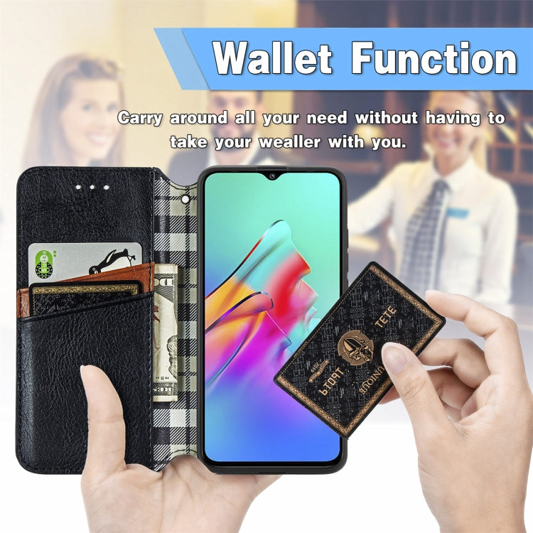 For Infinix Smart 5 Cubic Grid Pressed Horizontal Flip Magnetic PU Leather Case with Holder & Card Slots & Wallet