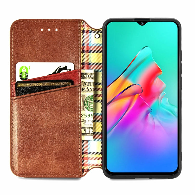 For Infinix Smart 5 Cubic Grid Pressed Horizontal Flip Magnetic PU Leather Case with Holder & Card Slots & Wallet