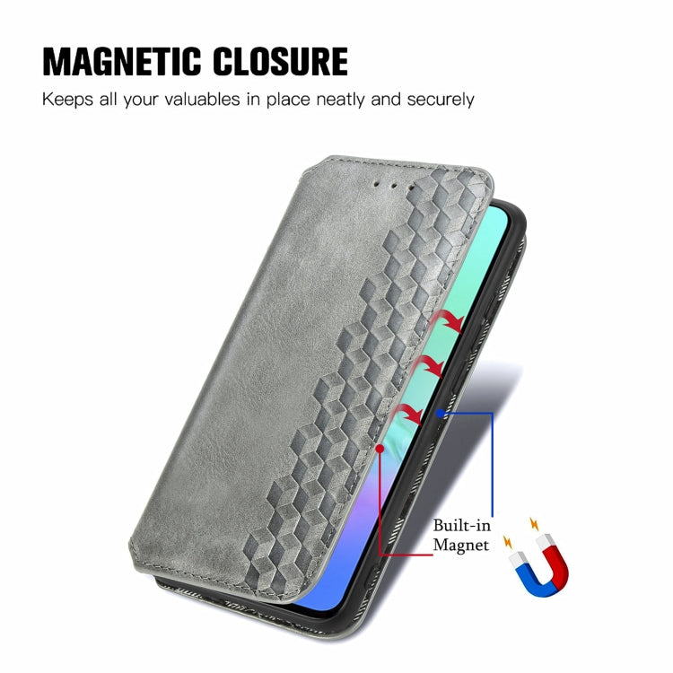 For Infinix Smart 5 Cubic Grid Pressed Horizontal Flip Magnetic PU Leather Case with Holder & Card Slots & Wallet