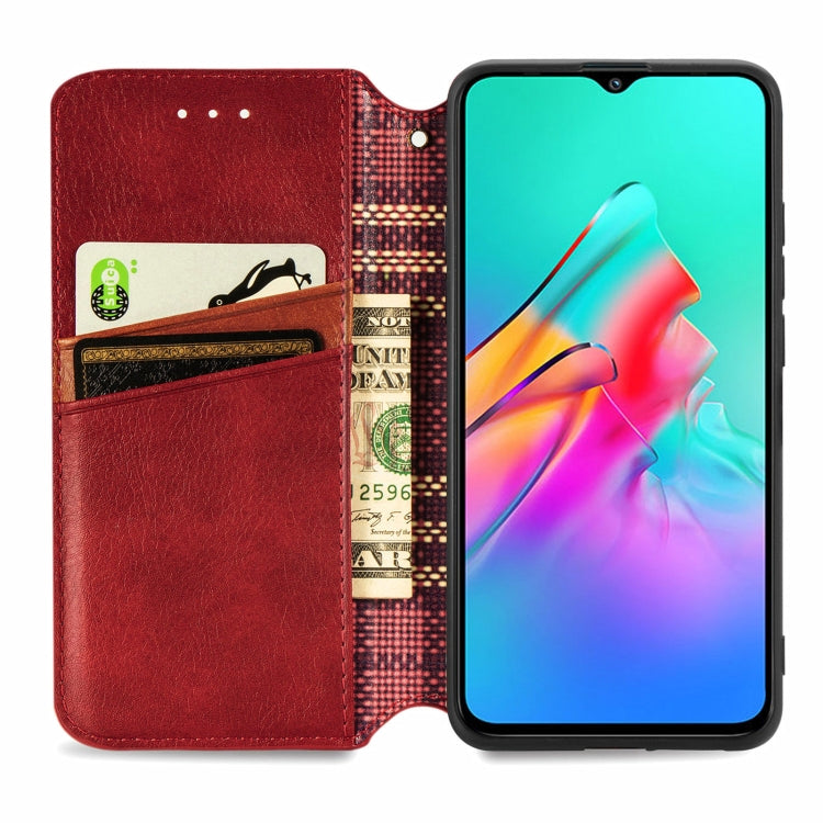 For Infinix Smart 5 Cubic Grid Pressed Horizontal Flip Magnetic PU Leather Case with Holder & Card Slots & Wallet