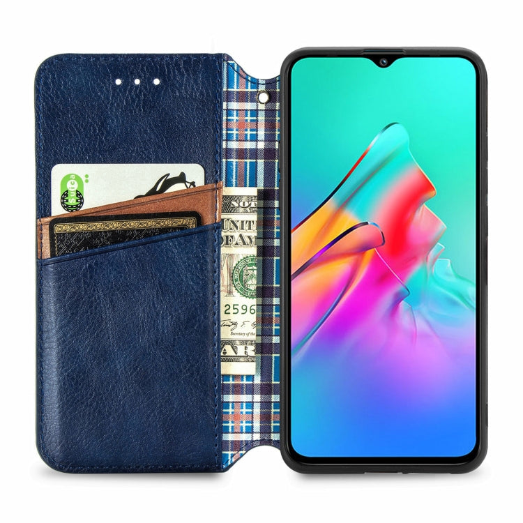 For Infinix Smart 5 Cubic Grid Pressed Horizontal Flip Magnetic PU Leather Case with Holder & Card Slots & Wallet