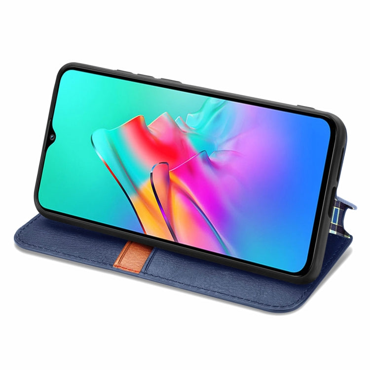 For Infinix Smart 5 Cubic Grid Pressed Horizontal Flip Magnetic PU Leather Case with Holder & Card Slots & Wallet