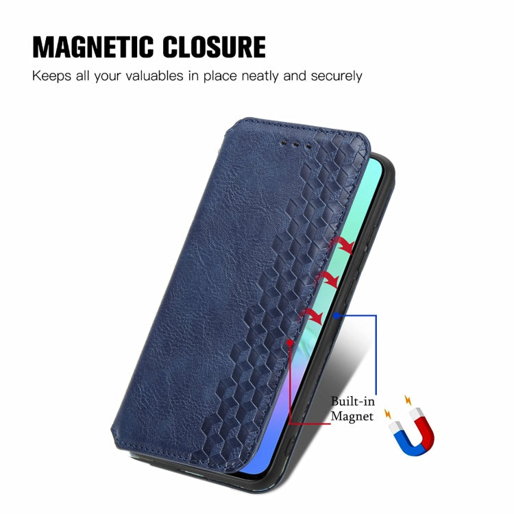 For Infinix Smart 5 Cubic Grid Pressed Horizontal Flip Magnetic PU Leather Case with Holder & Card Slots & Wallet