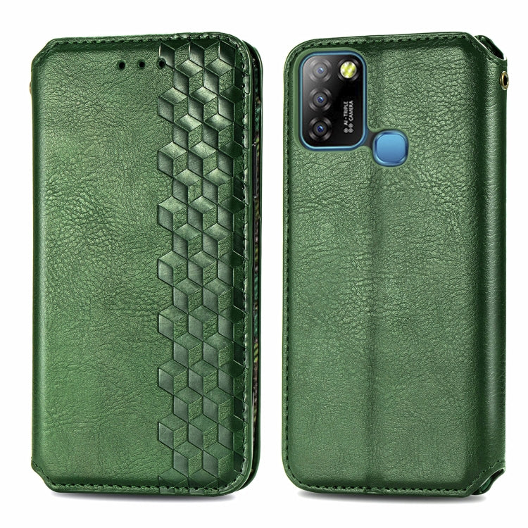 For Infinix Smart 5 Cubic Grid Pressed Horizontal Flip Magnetic PU Leather Case with Holder & Card Slots & Wallet