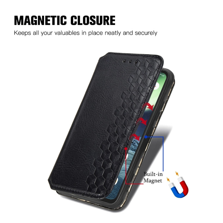 For UMIDIGI Bison GT Cubic Grid Pressed Horizontal Flip Magnetic PU Leather Case with Holder & Card Slots & Wallet