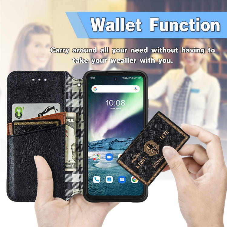 For UMIDIGI Bison GT Cubic Grid Pressed Horizontal Flip Magnetic PU Leather Case with Holder & Card Slots & Wallet