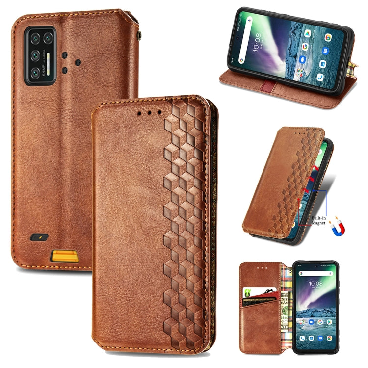 For UMIDIGI Bison GT Cubic Grid Pressed Horizontal Flip Magnetic PU Leather Case with Holder & Card Slots & Wallet
