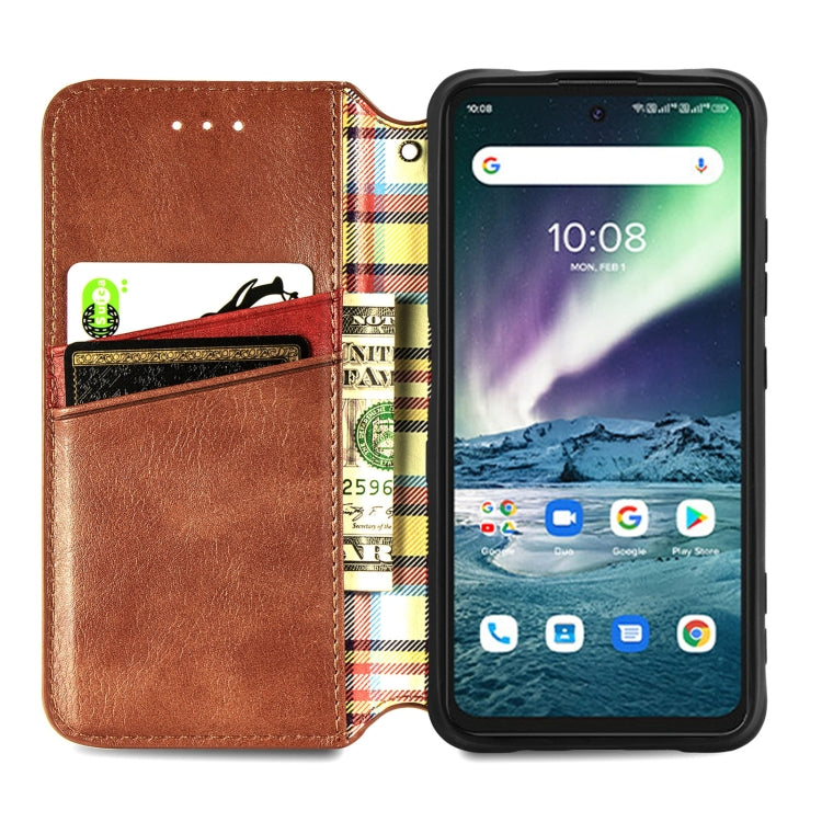 For UMIDIGI Bison GT Cubic Grid Pressed Horizontal Flip Magnetic PU Leather Case with Holder & Card Slots & Wallet