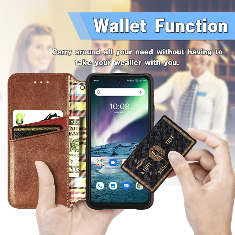 For UMIDIGI Bison GT Cubic Grid Pressed Horizontal Flip Magnetic PU Leather Case with Holder & Card Slots & Wallet