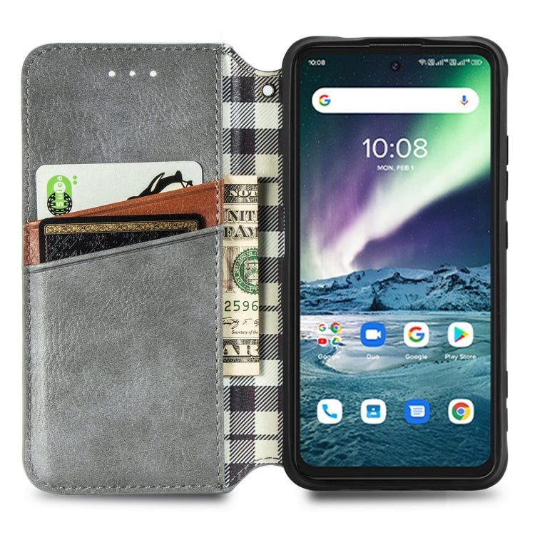 For UMIDIGI Bison GT Cubic Grid Pressed Horizontal Flip Magnetic PU Leather Case with Holder & Card Slots & Wallet