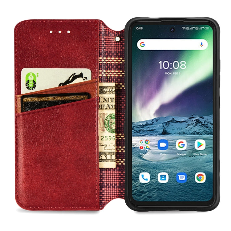 For UMIDIGI Bison GT Cubic Grid Pressed Horizontal Flip Magnetic PU Leather Case with Holder & Card Slots & Wallet