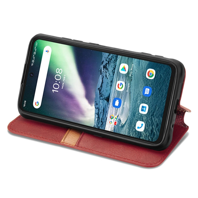 For UMIDIGI Bison GT Cubic Grid Pressed Horizontal Flip Magnetic PU Leather Case with Holder & Card Slots & Wallet