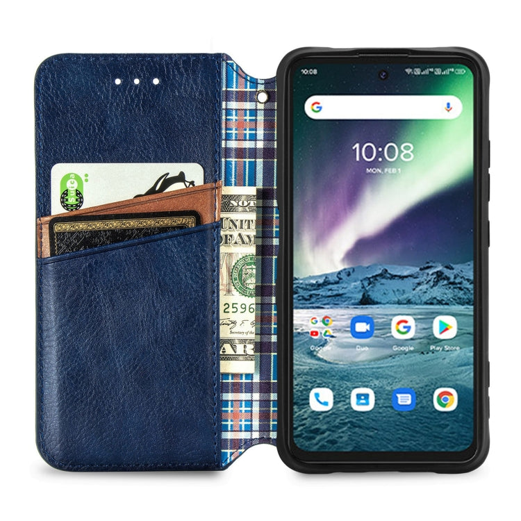 For UMIDIGI Bison GT Cubic Grid Pressed Horizontal Flip Magnetic PU Leather Case with Holder & Card Slots & Wallet