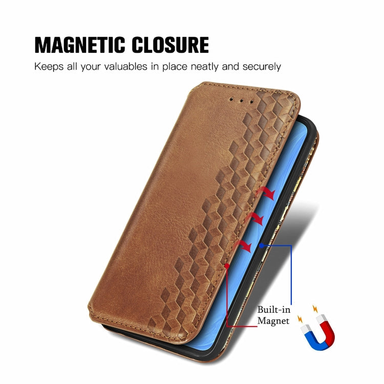 For vivo S7 Cubic Grid Pressed Horizontal Flip Magnetic PU Leather Case with Holder & Card Slots & Wallet