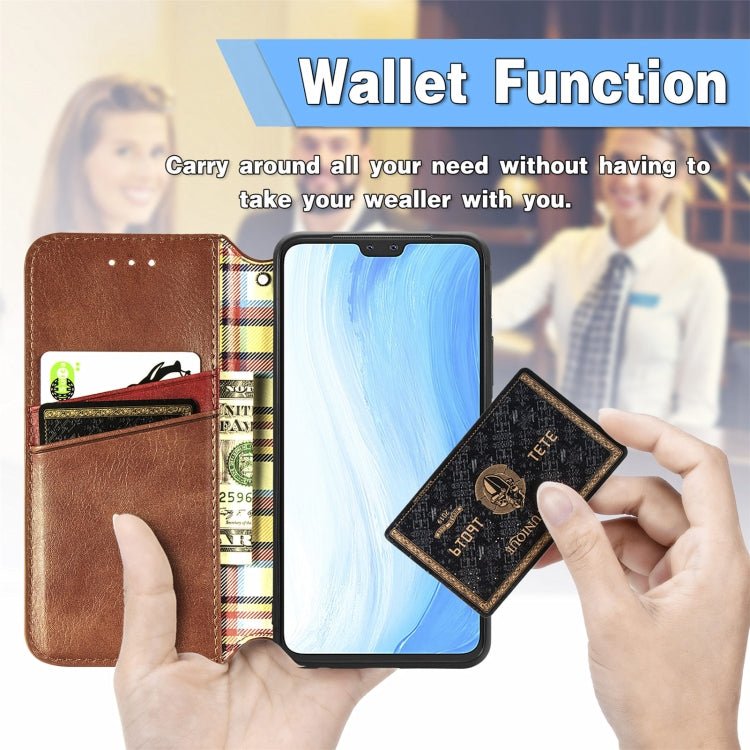 For vivo S7 Cubic Grid Pressed Horizontal Flip Magnetic PU Leather Case with Holder & Card Slots & Wallet
