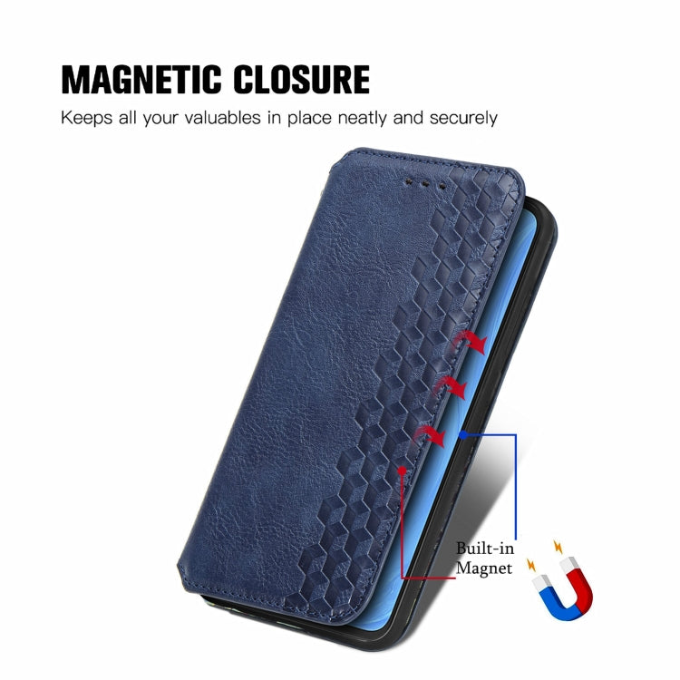For vivo S7 Cubic Grid Pressed Horizontal Flip Magnetic PU Leather Case with Holder & Card Slots & Wallet