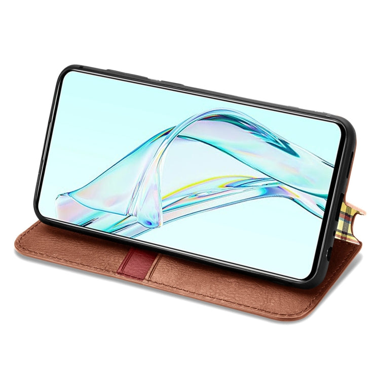 For ZTE Axon 30 5G Cubic Grid Pressed Horizontal Flip Magnetic PU Leather Case with Holder & Card Slots & Wallet