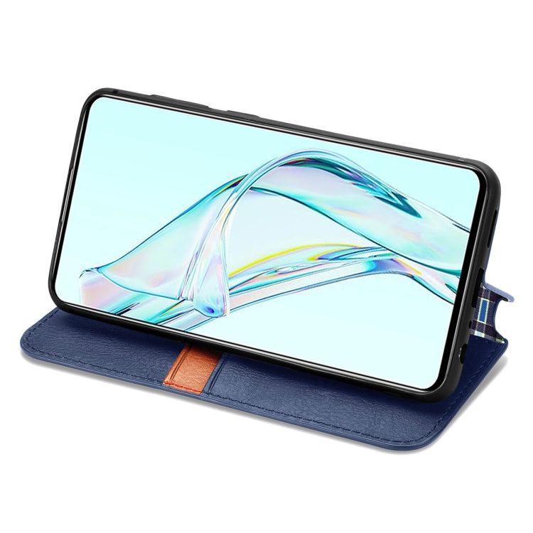 For ZTE Axon 30 5G Cubic Grid Pressed Horizontal Flip Magnetic PU Leather Case with Holder & Card Slots & Wallet