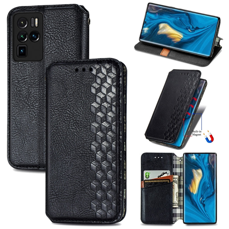 For ZTE nubia Z30 Pro Cubic Grid Pressed Horizontal Flip Magnetic PU Leather Case with Holder & Card Slots & Wallet