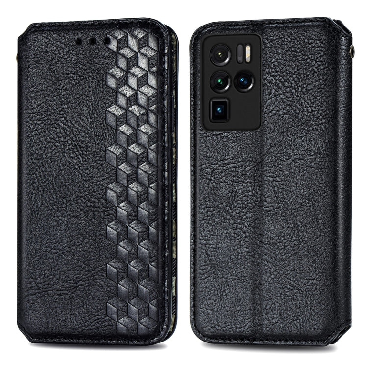 For ZTE nubia Z30 Pro Cubic Grid Pressed Horizontal Flip Magnetic PU Leather Case with Holder & Card Slots & Wallet