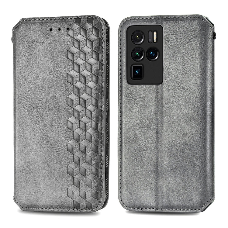 For ZTE nubia Z30 Pro Cubic Grid Pressed Horizontal Flip Magnetic PU Leather Case with Holder & Card Slots & Wallet