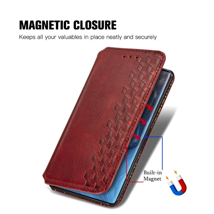 For ZTE nubia Z30 Pro Cubic Grid Pressed Horizontal Flip Magnetic PU Leather Case with Holder & Card Slots & Wallet