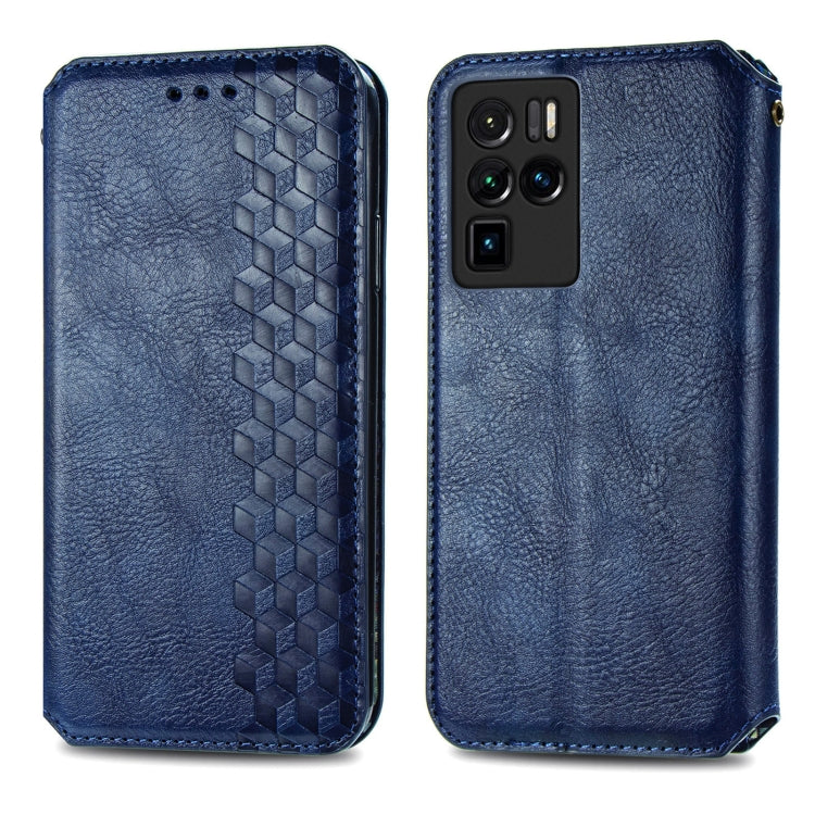 For ZTE nubia Z30 Pro Cubic Grid Pressed Horizontal Flip Magnetic PU Leather Case with Holder & Card Slots & Wallet
