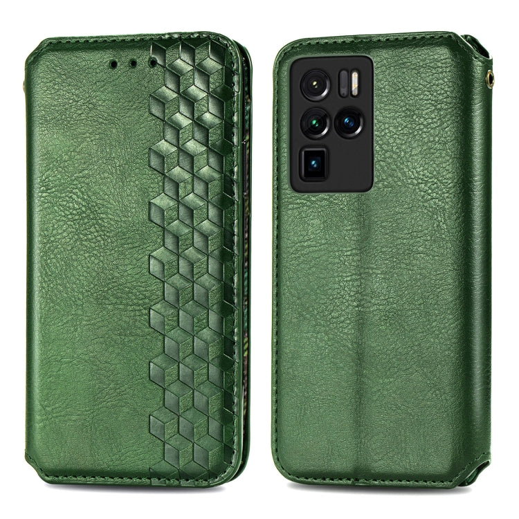 For ZTE nubia Z30 Pro Cubic Grid Pressed Horizontal Flip Magnetic PU Leather Case with Holder & Card Slots & Wallet