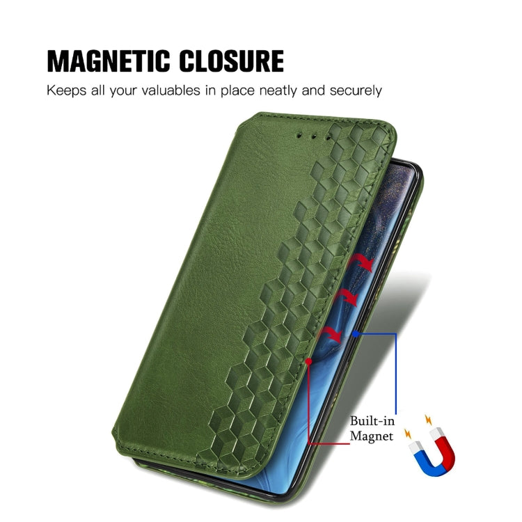 For ZTE nubia Z30 Pro Cubic Grid Pressed Horizontal Flip Magnetic PU Leather Case with Holder & Card Slots & Wallet