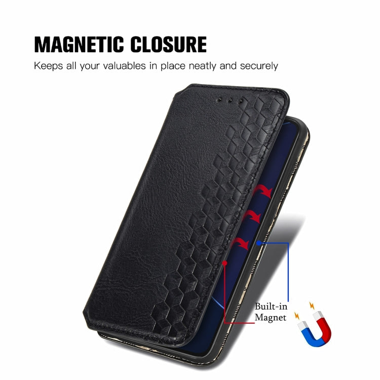 For Asus Zenfone 8 Flip Cubic Grid Pressed Horizontal Flip Magnetic PU Leather Case with Holder & Card Slots & Wallet