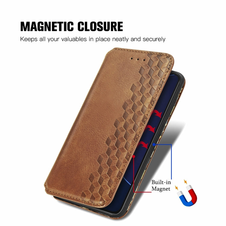 For Asus Zenfone 8 Flip Cubic Grid Pressed Horizontal Flip Magnetic PU Leather Case with Holder & Card Slots & Wallet