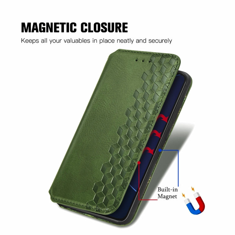 For Asus Zenfone 8 Flip Cubic Grid Pressed Horizontal Flip Magnetic PU Leather Case with Holder & Card Slots & Wallet