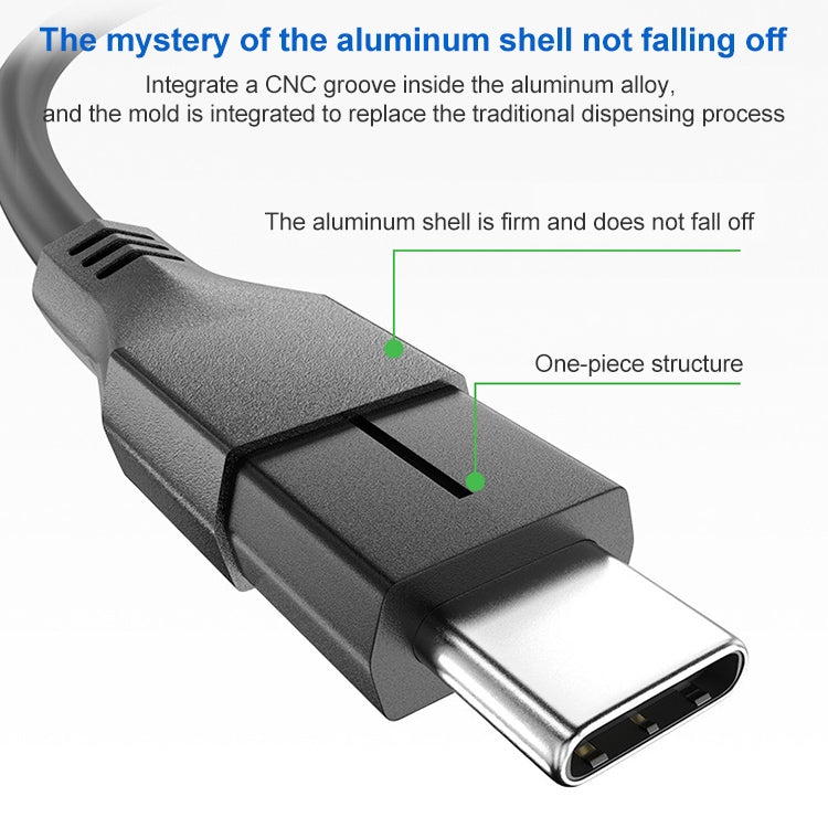 100W USB-C / Type-C 4.0 Male to USB-C / Type-C 4.0 Male Full-function Data Cable for Thunderbolt 3, Cable Length:0.8m