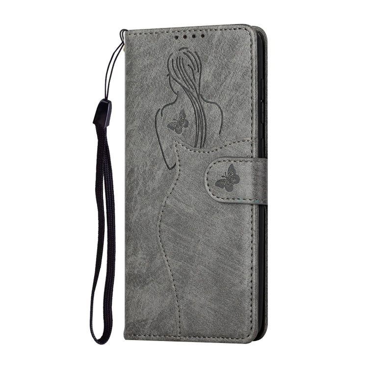 For iPhone 13 mini Beauty Girl Embossing Pattern Horizontal Flip Leather Case with Holder & Card Slot & Wallet & Photo Frame